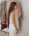 BASERANGE 25 Spring/Summer French Cotton and Linen Round Neck Vest Top BAS-TOLIU-LC-SU25-UNDYED